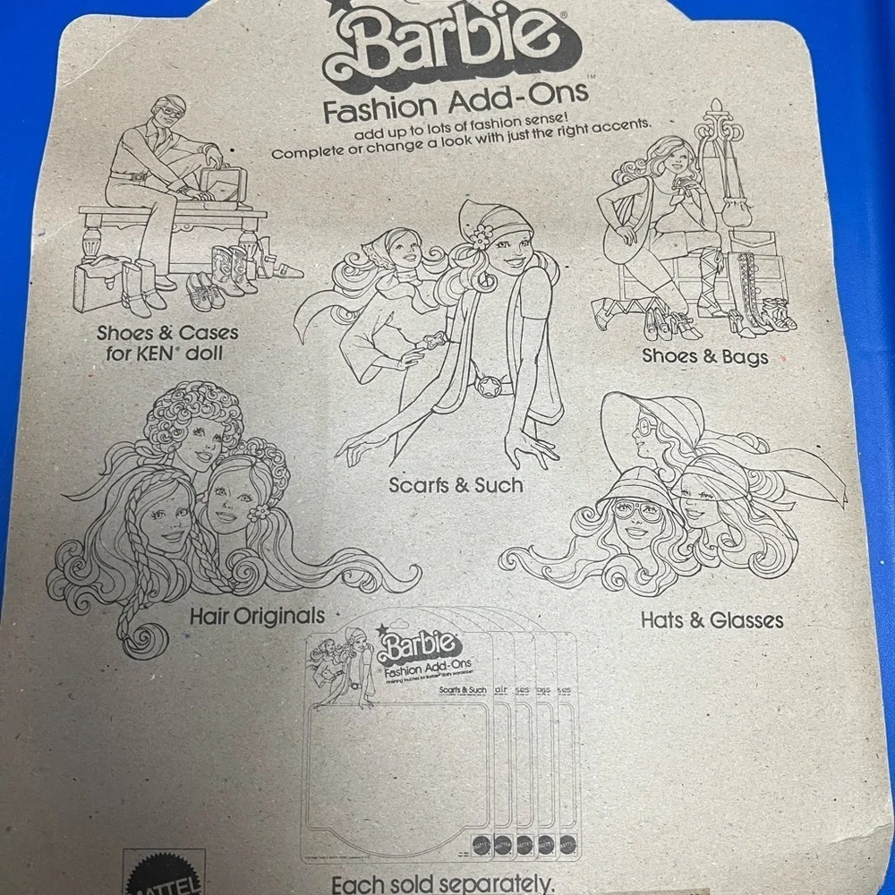 Vintage 1978 Barbie’s Ken Fashion Add Ons Shoes & Cases Package NEW Mattel Toys